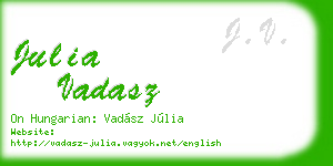 julia vadasz business card