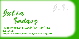 julia vadasz business card